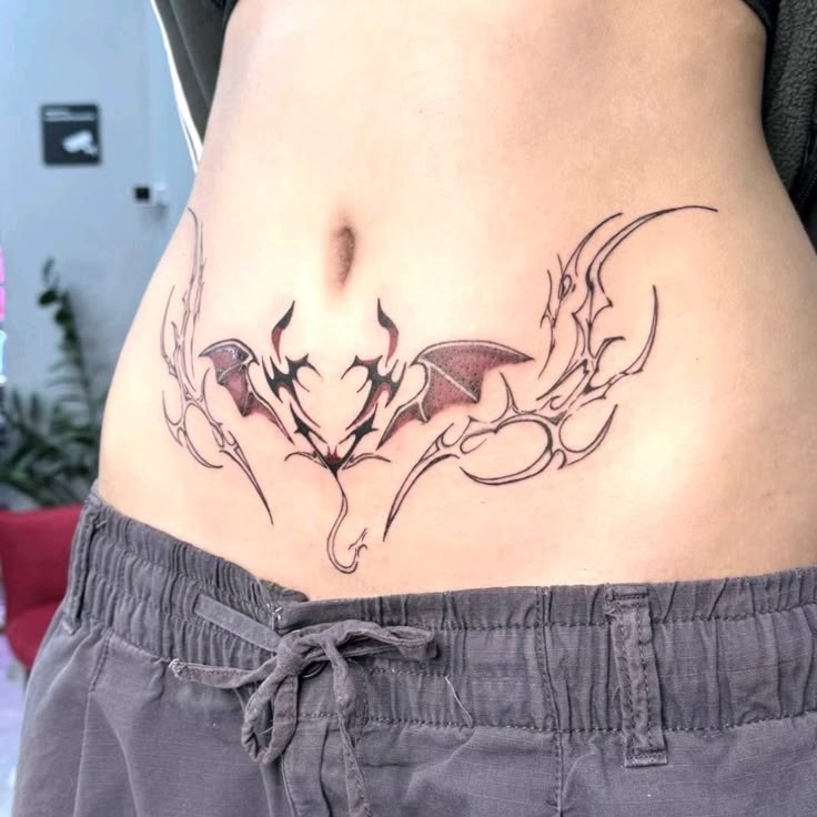 Mẫu hình xăm hõm Venus và bụng dưới – mẫu 30