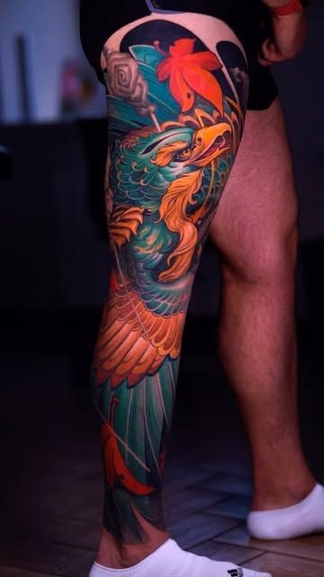 Mẫu hình xăm full chân nam