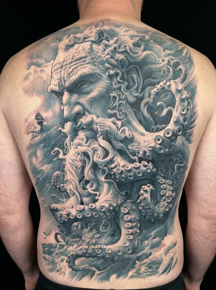 Mẫu hình xăm full lưng nam