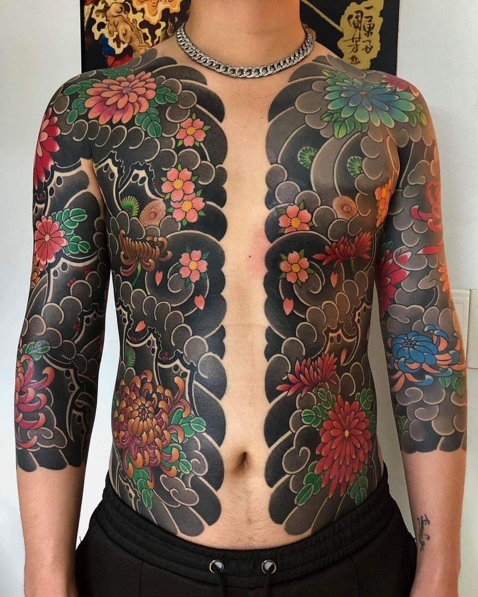 Mẫu hình xăm full ngực bụng nam