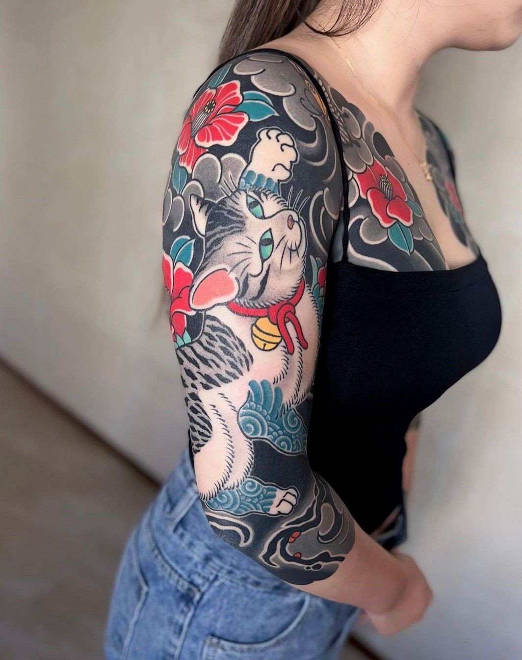 Mẫu hình xăm full tay nữ